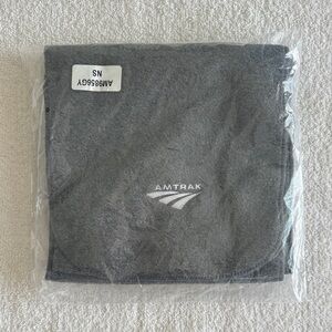 Amtrak Grey Fleece Scarf with Logo